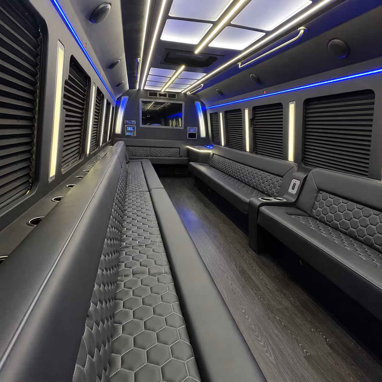 vancouver party bus rental interior